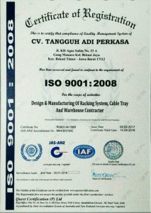 Sertifikat ISO 9001 CV TAP